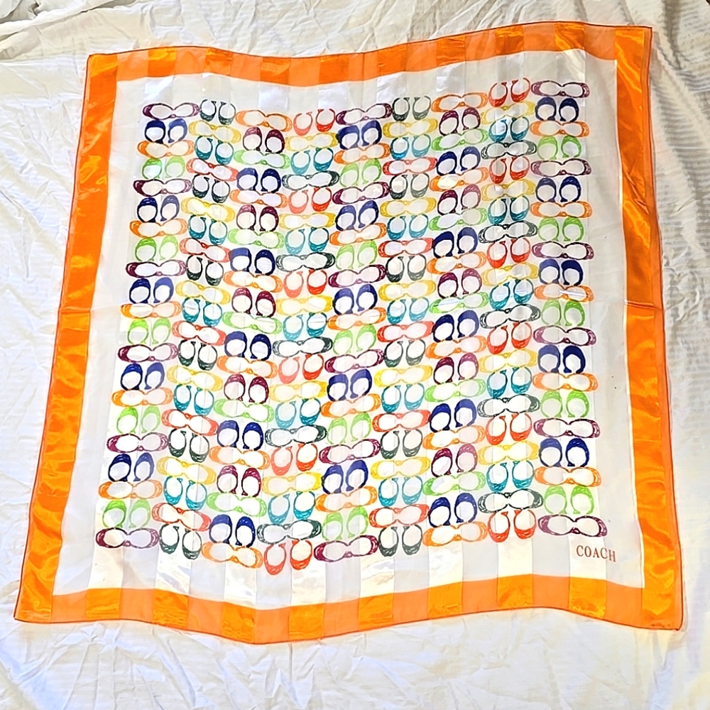 Coach Multicolor Signature Scarf 39x39